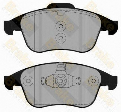 BRAKE ENGINEERING pa1811 -  Комплект тормозных колодок, дисковый тормоз